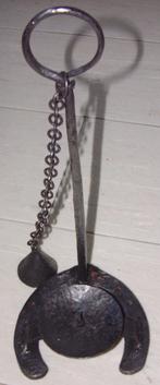 Kandelaar Hoefijzer Handgemaakt met Dover Metaal, Zwart, Nieuw, Ophalen of Verzenden, Metaal