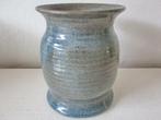 Vaas blauwe ribbels blauw terracotta jaren dertig aardewerk, Antiek en Kunst, Ophalen of Verzenden
