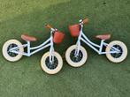 Twee witte kinderloopfietsjes met mandjes, Ophalen of Verzenden, Zo goed als nieuw, Loopfiets