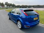 Ford Focus ST mk2 2.5 Turbo 5D 2006 Blauw Leder LED, Auto's, Ford, Te koop, Emergency brake assist, Geïmporteerd, 1337 kg