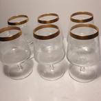 6 antieken kristallen borrel glaasjes, Verzenden