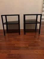 Twee metalen Nachtkastjes, Huis en Inrichting, Ophalen, Minder dan 45 cm, Metaal of Aluminium, 55 tot 70 cm