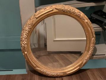Barok spiegel 65cm houten rand goud