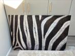 Handgeschilderde zebra vacht op doek, Antiek en Kunst, Ophalen