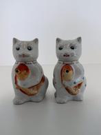 Set vintage porseleinen katten-theepotjes (China), Antiek en Kunst, Antiek | Keramiek en Aardewerk, Ophalen of Verzenden