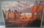 Brooklyn Bridge 3d schilderij New York NYC RVS omlijsting, Huis en Inrichting, Woonaccessoires | Schilderijen, Tekeningen en Foto's