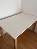 Mooie witte houten tafel/bureau - 80x120cm, Ophalen, Gebruikt, 100 tot 150 cm, 50 tot 100 cm