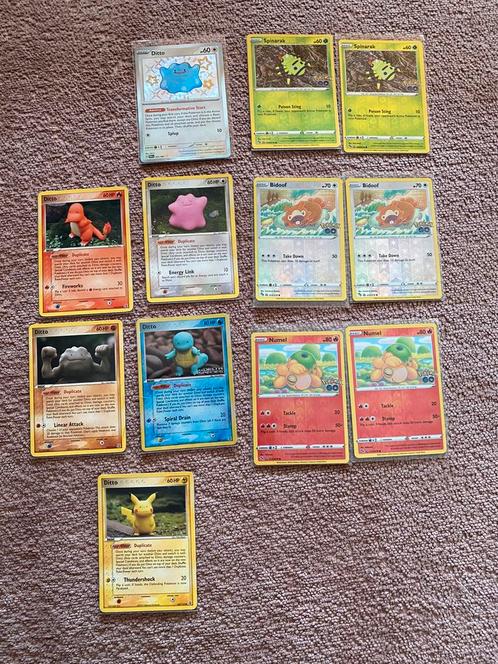 Mooie Ditto verzameling. Ex delta species/pogo/paldean fates, Hobby en Vrije tijd, Verzamelkaartspellen | Pokémon, Zo goed als nieuw