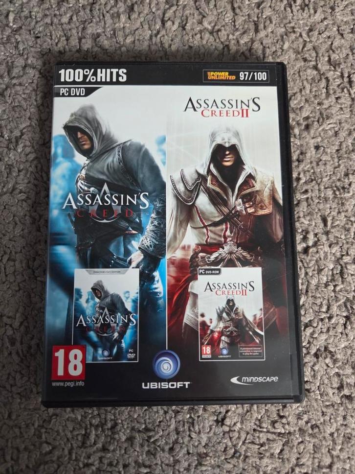 Assassin's Creed I & II - PC DVD, Spelcomputers en Games, Games | Pc, Gebruikt, Avontuur en Actie, 1 speler, Vanaf 18 jaar, Ophalen of Verzenden