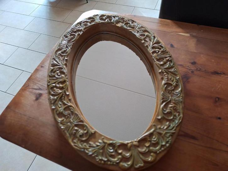 Mooie Barokstyle Spiegel met Ornamenten rand, Antiek en Kunst, Curiosa en Brocante, Ophalen