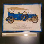 Vintage Daimler Touring 38 uit 1910, historische auto, print, Ophalen of Verzenden, Huis en Inrichting