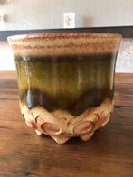 Retro UEBELACKER WGP KERAMISCHE PLANTENBAK jaren 60 en 70, Ophalen, Rond, Zo goed als nieuw, Aardewerk