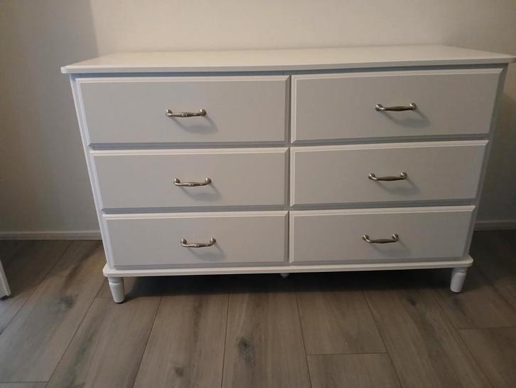 Witte ladenkast, Huis en Inrichting, Kasten | Ladekasten, Zo goed als nieuw, Minder dan 100 cm, 25 tot 50 cm, 5 laden of meer