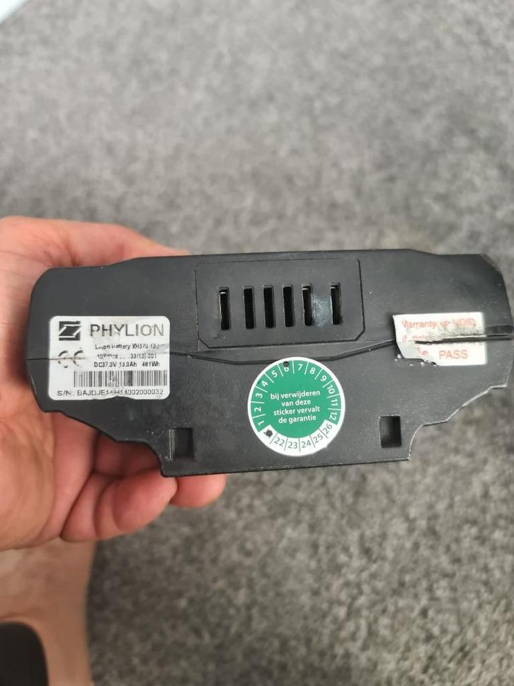 Phylion XH370-13J Wall-ES 36V 11.6AH, Fietsen en Brommers, Fietsaccessoires | Fietsaccu's, Zo goed als nieuw, Ophalen of Verzenden