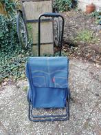 Denim look boodschappen trolley (Nijmegen oost), Sieraden, Tassen en Uiterlijk, Koffers, Ophalen, Zo goed als nieuw, Hard kunststof