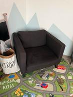 Goossens fauteuil - zwart/antraciet, Ophalen, Gebruikt, Stof, 75 tot 100 cm