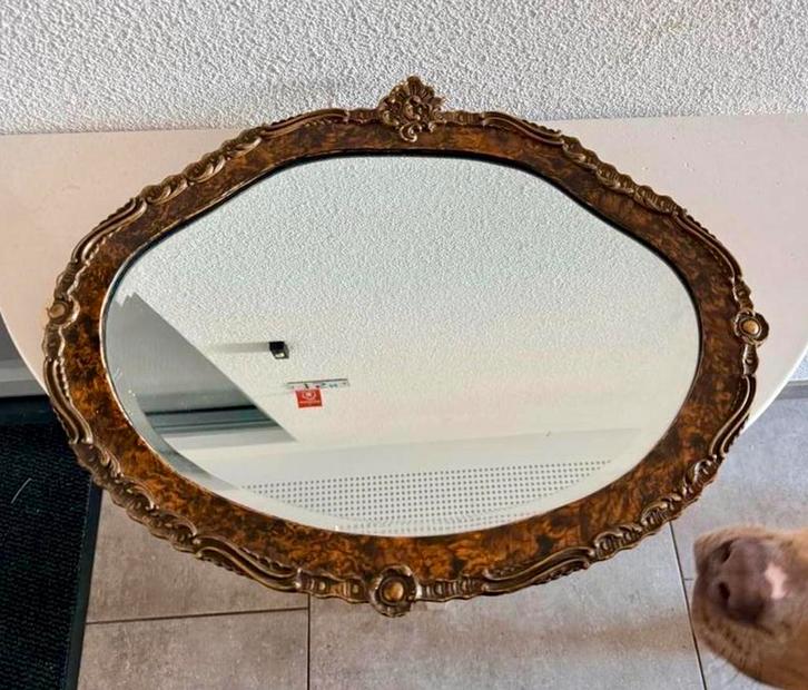 Ovale spiegel barokstijl, Huis en Inrichting, Woonaccessoires | Spiegels, 50 tot 75 cm, Minder dan 100 cm, Ovaal, Ophalen