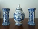Mosa Maastricht - Delfts, Louis Regout - set vazen, kaststel, Ophalen