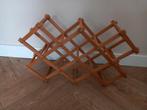 Vintage Houten Wijnrek - Opvouwbaar, Gebruikt, 5 tot 15 flessen, Ophalen of Verzenden, Minder dan 50 cm