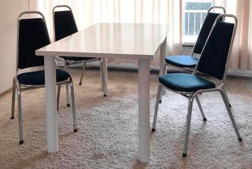 DESIGN EETTAFEL, BIJZETTAFEL, STOELEN uit 1970! RETRO., Huis en Inrichting, Tafels | Eettafels, Zo goed als nieuw, 50 tot 100 cm