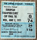 Toegangsbewijs Ajax - Panathinaikos, finale EC 1 1971, Verzenden, Gebruikt, Ajax