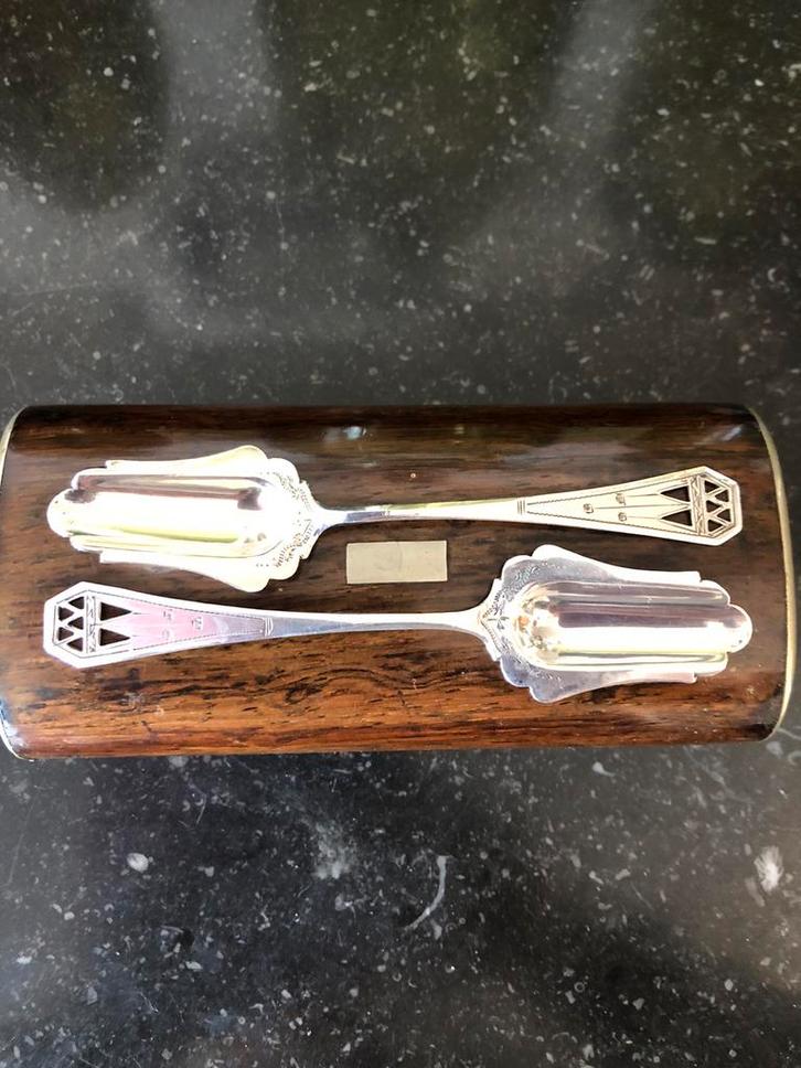 2 x antiek suiker schep en  antiek lepel doosje, Antiek en Kunst, Antiek | Goud en Zilver, Zilver, Ophalen of Verzenden