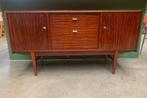 Houten dressoir lades vintage retro kast, Ophalen, Gebruikt, 100 tot 150 cm, Onbekend