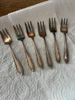 6 sola gebaksvorkjes barok stijl verzilverd 90, Ophalen