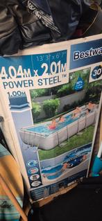 Groot Bestway Power Steel Zwembad met Trap, Tuin en Terras, Zwembaden, 200 tot 300 cm, 80 tot 120 cm, Nieuw, Ophalen of Verzenden