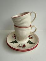 Wedgwood Windsor Christmas koffiekopjes set van 2, Huis en Inrichting, Ophalen of Verzenden, Zo goed als nieuw, Wedgwood, Kop(pen) en/of Schotel(s)