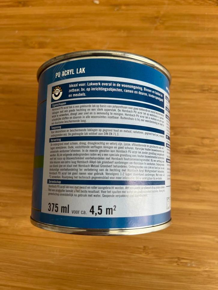 HORNBACH PU Acryl Lak Zijdeglans RAL 9010 - Nieuw, Doe-het-zelf en Verbouw, Verf, Beits en Lak, Nieuw, Lak, Minder dan 5 liter