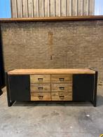 Dressoir Bas XL Mangohout 200 cm breed nieuw, Ophalen, 150 tot 200 cm, Zo goed als nieuw, Metaal