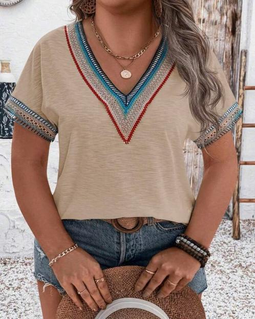 Top Benthe Kaki (44 tm 52) ** NIEUW **, Kleding | Dames, Grote Maten, Nieuw, Shirt of Top, Beige, Verzenden