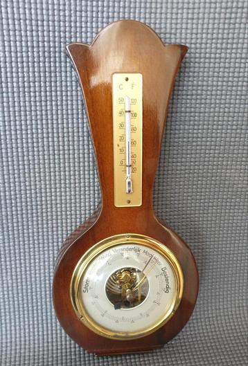 Vintage ca. 1960's weerstation, barometer en thermometer beschikbaar voor biedingen