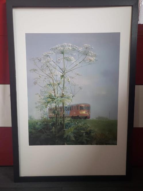 Rein Pol de blauwe engel lente, Verzamelen, Posters, Zo goed als nieuw, Dier of Natuur, Rechthoekig Staand, Met lijst, Ophalen
