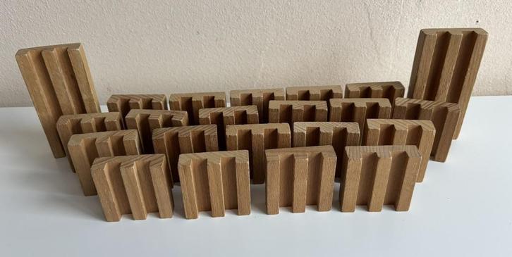 Set houten blokjes (speciale vorm), Kinderen en Baby's, Speelgoed | Houten speelgoed, Gebruikt, Overige typen, Ophalen