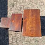 3 houten bijzet tafeltjes, Huis en Inrichting, Tafels | Bijzettafels, Ophalen, Minder dan 45 cm, Minder dan 55 cm, Rechthoekig