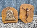 2x Wandplank Jezus / koper en messing, Ophalen of Verzenden