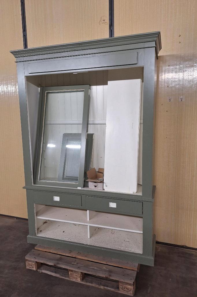 Buffetkast Vitrinekast, Huis en Inrichting, Kasten | Buffetkasten, Gebruikt, 200 cm of meer, 150 tot 200 cm, 25 tot 50 cm, Met plank(en)