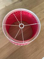 Rood-Witte Lampenkap, Huis en Inrichting, Rond, Ophalen of Verzenden, Zo goed als nieuw, Minder dan 25 cm
