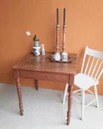 Vintage brocante eiken schrijftafeltje, bureau, eettafel, Ophalen, Gebruikt, Vintage, Nvt