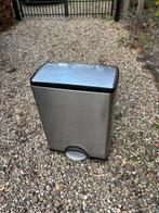 Simplehuman Afvalemmer rvs - 2 Compartimenten, Ophalen, Gebruikt, Met pedaal, 50 tot 75 cm