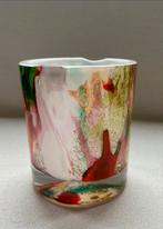 Fidrio Mixed Colours Vaasje - handgemaakt Glaskunst, Huis en Inrichting, Woonaccessoires | Vazen, Ophalen of Verzenden, Zo goed als nieuw