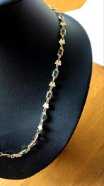 8 karaat gouden halsketting met edelsteen, Nieuw, Ophalen of Verzenden, Met edelsteen, Goud