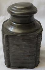 Antiek theebusje tin. Tinnen theebus. Sheffield ? Brocante, Antiek en Kunst, Ophalen of Verzenden