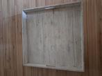 Witte houten dienblad plateau gebruikt, Huis en Inrichting, Woonaccessoires | Dienbladen, Ophalen, Gebruikt, Vierkant, Hout