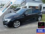 Audi A3 Sportback 30 TFSI S line edition BLACK OPTIC AUTOMAA, Auto's, 65 €/maand, Gebruikt, Met garantie (alle), Leder en Stof