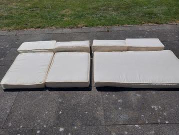 Kussens loungeset, kleur gebroken wit beschikbaar voor biedingen