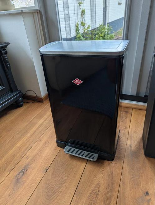 Wesco Big Double Boy Zwarte pedaalemmer voor afvalscheiding, Huis en Inrichting, Woonaccessoires | Prullenbakken, Gebruikt, Metaal