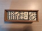 Vintage Domino Stenen in Houten Doos, Antiek en Kunst, Ophalen of Verzenden